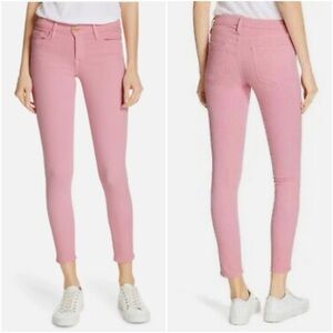 NWT Frame Le Skinny de Jeanne Pink Bloom Jeans High Rise Sz 31